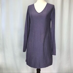 J Jill dusty purple lightweight v neck long sleeve tunic sweater cotton blend XS